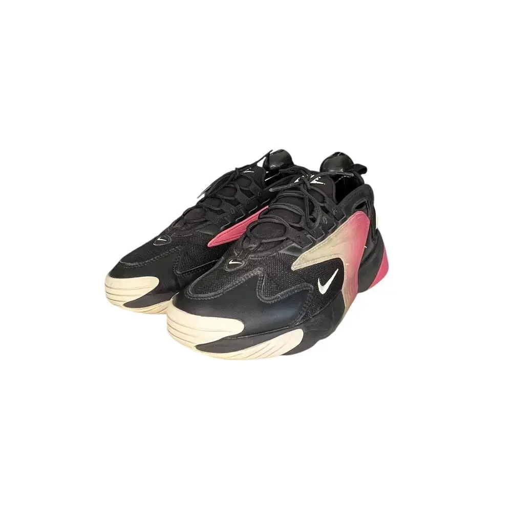 Womens Nike Air Zoom 2K Black Lace-Up Low Top Running Sneaker Shoes Size 9